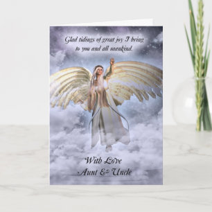 Aunt & Uncle Angel Christmas Card Religious