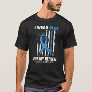 Aunt Uncle Blue For My Nephew Autism Awareness Ame T-Shirt