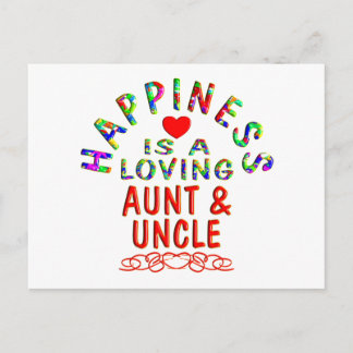 Aunt & Uncle Happiness Postcard