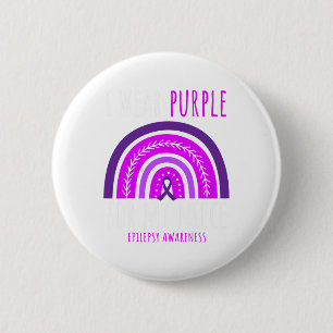 Aunt Uncle I Wear Purple For My Niece Epilepsy Awa 6 Cm Round Badge