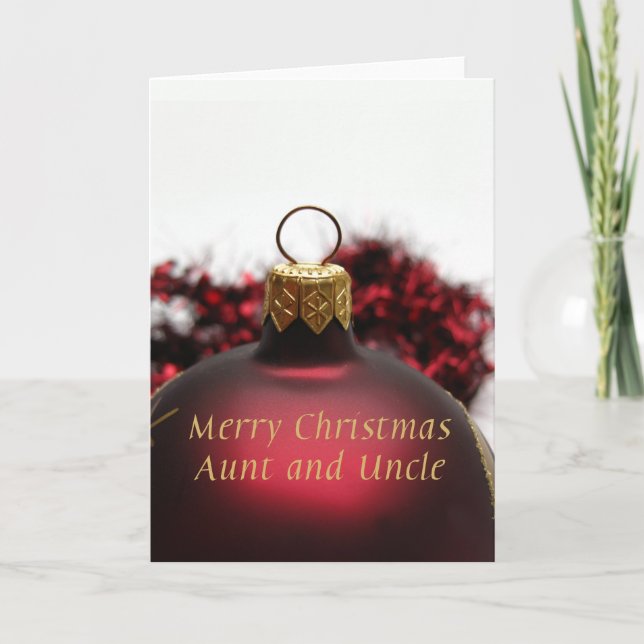 aunt & uncle Merry Christmas card (Front)