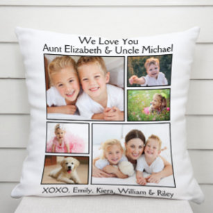 Aunt Uncle Photo Collage Cushion