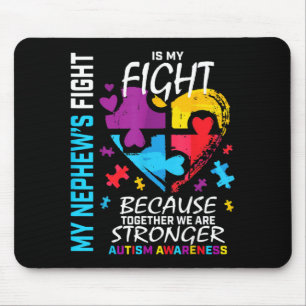 Aunt Uncle Puzzle Heart Blue Fighter Nephew Au Mouse Mat