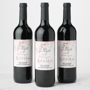 Aunt & Uncle to Be Pregnancy Announcement Friends Wine Label