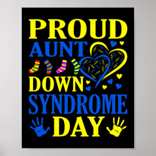 Aunt World Down Syndrome Day Awareness Month Graph Poster