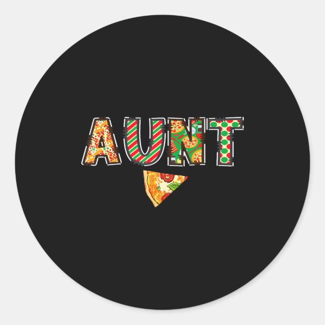 Aunt Zza Birthday Squad Crew Family Matching  Classic Round Sticker (Front)
