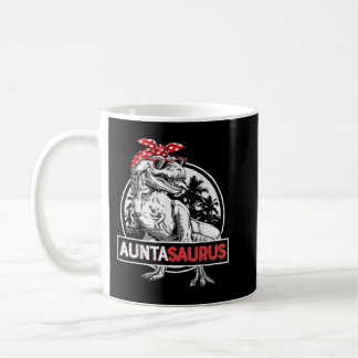 Auntasaurus T rex Dinosaur Auntie Saurus Family Ma Coffee Mug