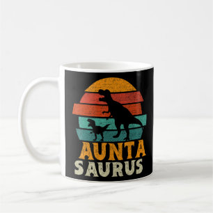 Auntasaurus T rex Dinosaur Auntie Saurus Family Ma Coffee Mug