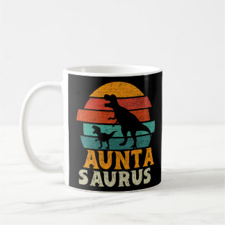 Auntasaurus T rex Dinosaur Auntie Saurus Family Ma Coffee Mug