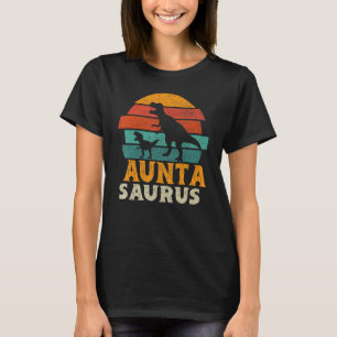 Auntasaurus T rex Dinosaur Auntie Saurus Family Ma T-Shirt
