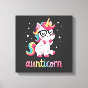 Aunticorn Aunty Dabbing Unicorn Auntie Aunt Christ Canvas Print