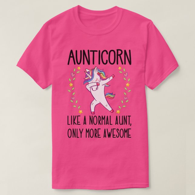 Aunticorn Dabbing Unicorn Aunt Gift for Auntie T-Shirt (Design Front)