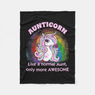 aunticorn gift awesome aunt unicorn family fleece blanket
