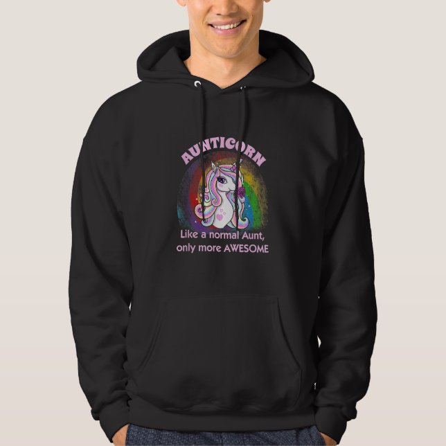 aunticorn  gift awesome aunt unicorn family hoodie (Front)