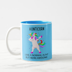 Aunticorn like a normal aunt but more awesome Chic Two-Tone Coffee Mug