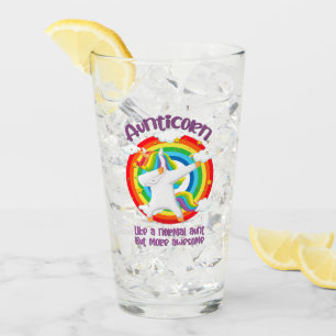 Aunticorn Like A Normal Aunt But More Awesome Glass