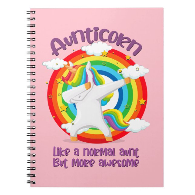 Aunticorn Like A Normal Aunt But More Awesome Notebook (Front)