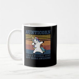 Aunticorn Like A Normal Aunt Vintage Unicorn Funny Coffee Mug