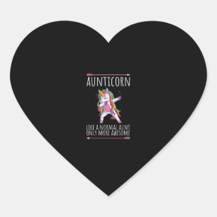 Aunticorn Like An Aunt Only Awesome Aunt Unicorn D Heart Sticker