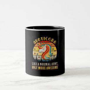 aunticorn like normal aunt only more awesome aunti Two-Tone coffee mug