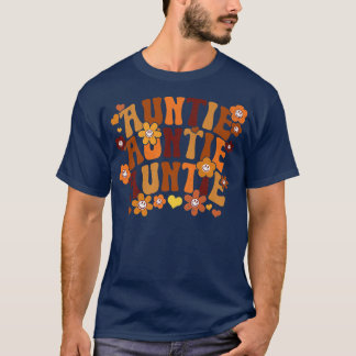 Auntie Autumn Fall Vintage Retro Groovy Hippie Flo T-Shirt