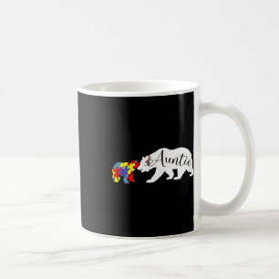 Auntie Bear Autism Awareness Month Aunt Women Niec Coffee Mug
