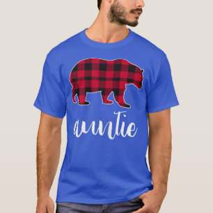 Auntie Bear Red Buffalo Plaid Pajama 60  T-Shirt