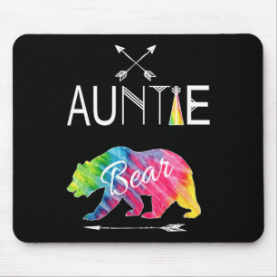 Auntie Bear Tie Dye Matching Family Vacation And C Mouse Mat