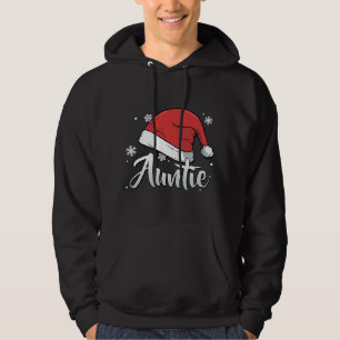 Auntie Christmas Santa Aunt Matching Family Group Hoodie