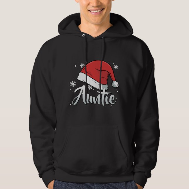Auntie Christmas Santa Aunt Matching Family Group  Hoodie (Front)