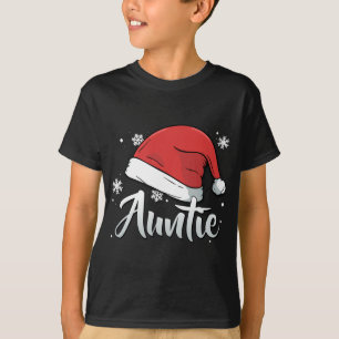 Auntie Christmas Santa Aunt Matching Family Group T-Shirt