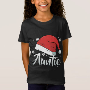 Auntie Christmas Santa Aunt Matching Family Group T-Shirt