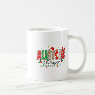 Auntie Claus Aunt Christmas Lights Pajama Family M Coffee Mug
