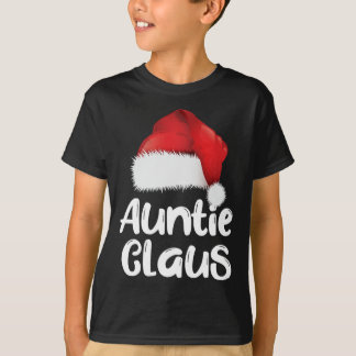 Auntie Claus Christmas Family Matching Santa Hat P T-Shirt