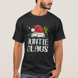 Auntie Claus Christmas Lights Pajama Family Matchi T-Shirt