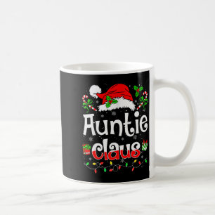 Auntie Claus Shirt Christmas Lights Pajama Family  Coffee Mug