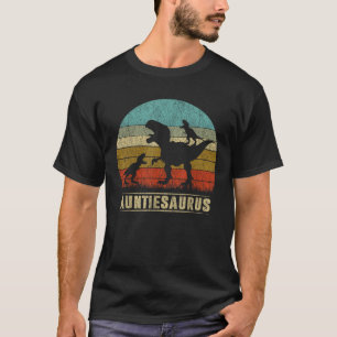 Auntie Dinosaur Auntiesaurus 2 Two kids Matching c T-Shirt