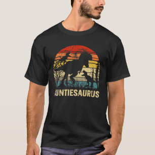 Auntie Dinosaur Auntiesaurus 2 Two Kids Xmas Chris T-Shirt