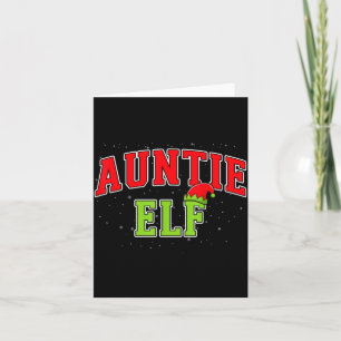 Auntie Elf Christmas Family Matching Group Xmas Si Card