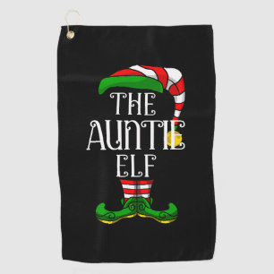 Auntie Elf Family Matching Christmas Group Golf Towel