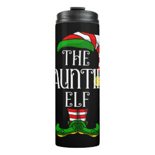 Auntie Elf Family Matching Christmas Group Thermal Tumbler