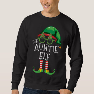 Auntie Elf Matching Christmas Party Pjs Family Out Sweatshirt