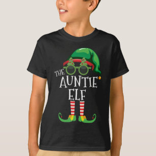 Auntie Elf Matching Christmas Party Pjs Family Out T-Shirt