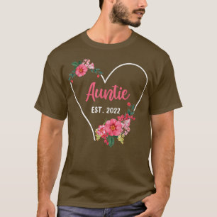 Auntie Est 2022 , Niece Nephew Pregnancy Announcem T-Shirt