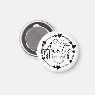 Auntie Est 2025 Pregnancy Announcement Aunt Funny Magnet