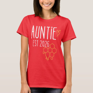 Auntie Est 2026 Honeycomb Design T-Shirt