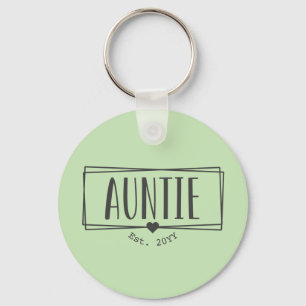 Auntie Est. Custom Aunt established New Aunt Gifts Key Ring