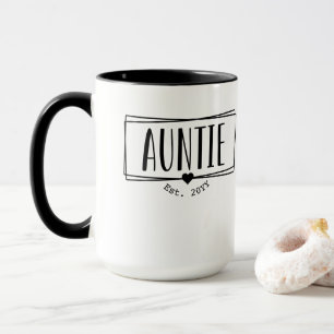 Auntie Est. Custom Aunt established New Aunt Gifts Mug