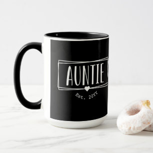 Auntie Est. Custom Aunt established New Aunt Gifts Mug