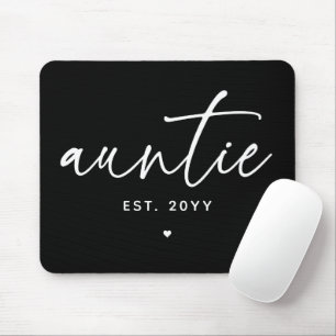 Auntie Established Elegant Typography New Aunt Mouse Mat